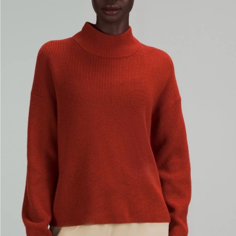Lululemon Merino Wool-Blend Mock Neck Sweater size 6 - Picture 2 of 8